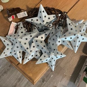 Metal star light string